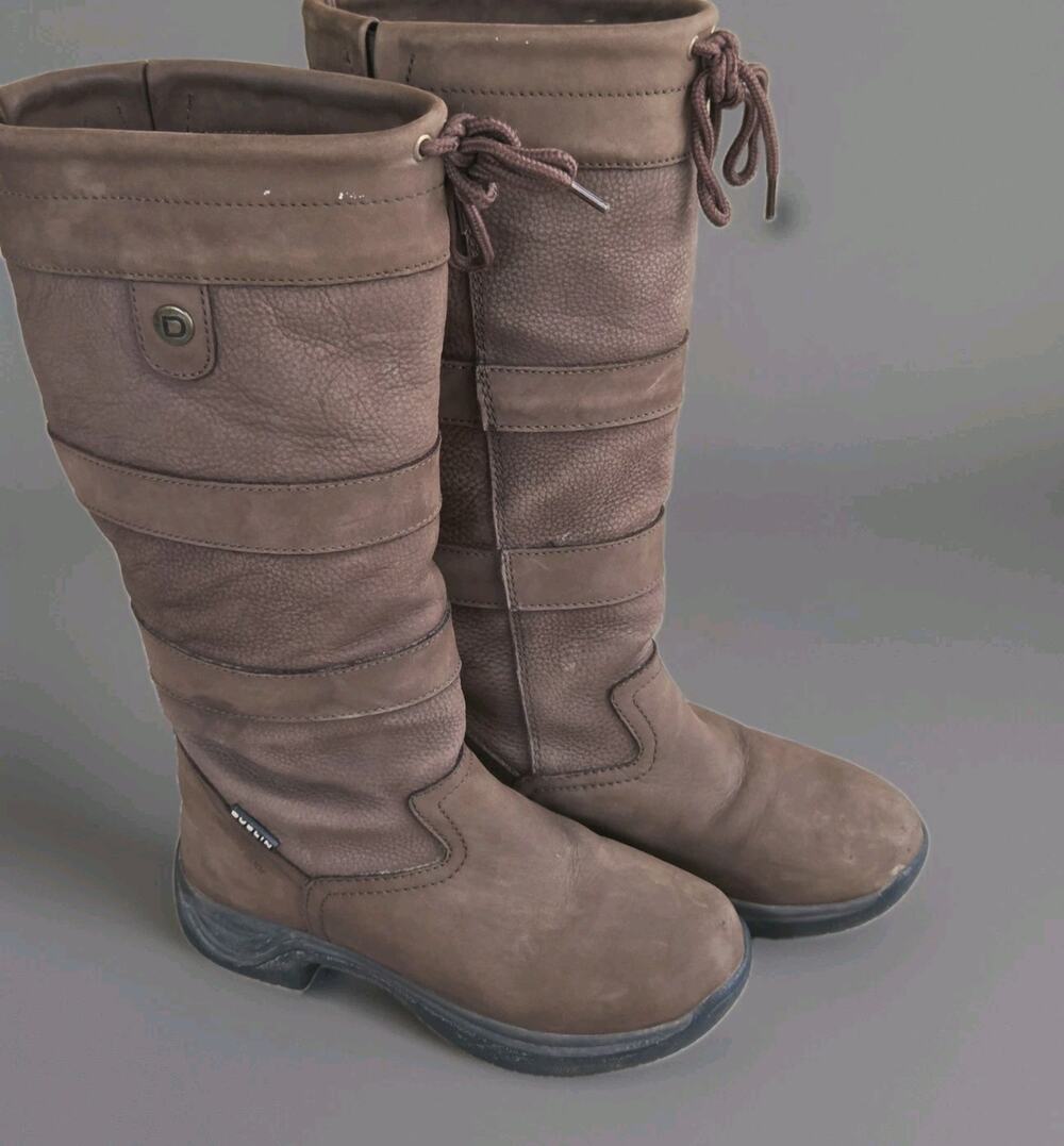 Dublin River Kennet Boots Womens US 6 Brown Regular Calf Tall Waterproof Outdoor